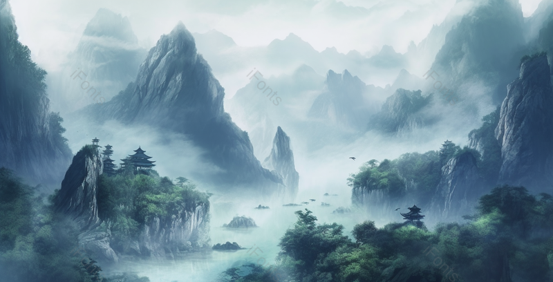 国风山林风景水墨画,插画/手绘图,插画/手绘图库,插画/手绘图下载,插画/手绘
